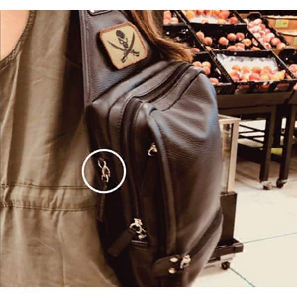 GTM Original RFID Lined Black Leather Concealed Carry Sling Bag - NEW - Hiding Hilda, LLC
