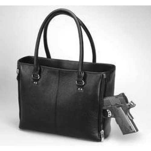 GTM Original Traditional Open Top Leather Concealed Carry Tote - Hiding Hilda, LLC
