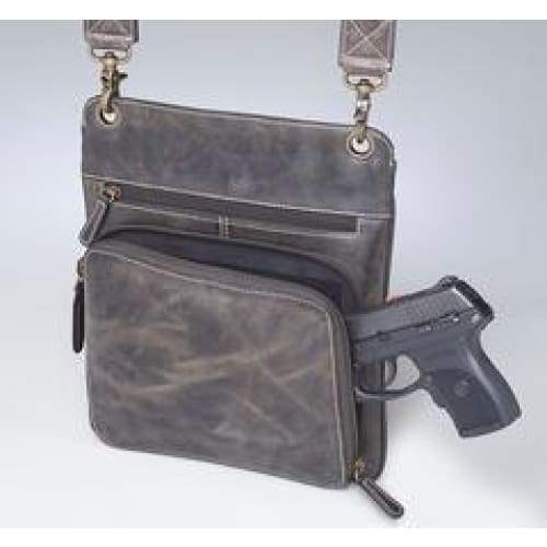 GTM Original Vintage Distressed Leather Slim Unisex Crossbody Conceal Carry Satchel - Hiding Hilda, LLC