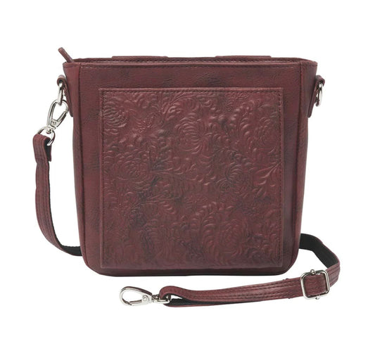 Washable Leather Mini Boho with Built-in Wallet Crossbody Purse - Hiding Hilda, LLC
