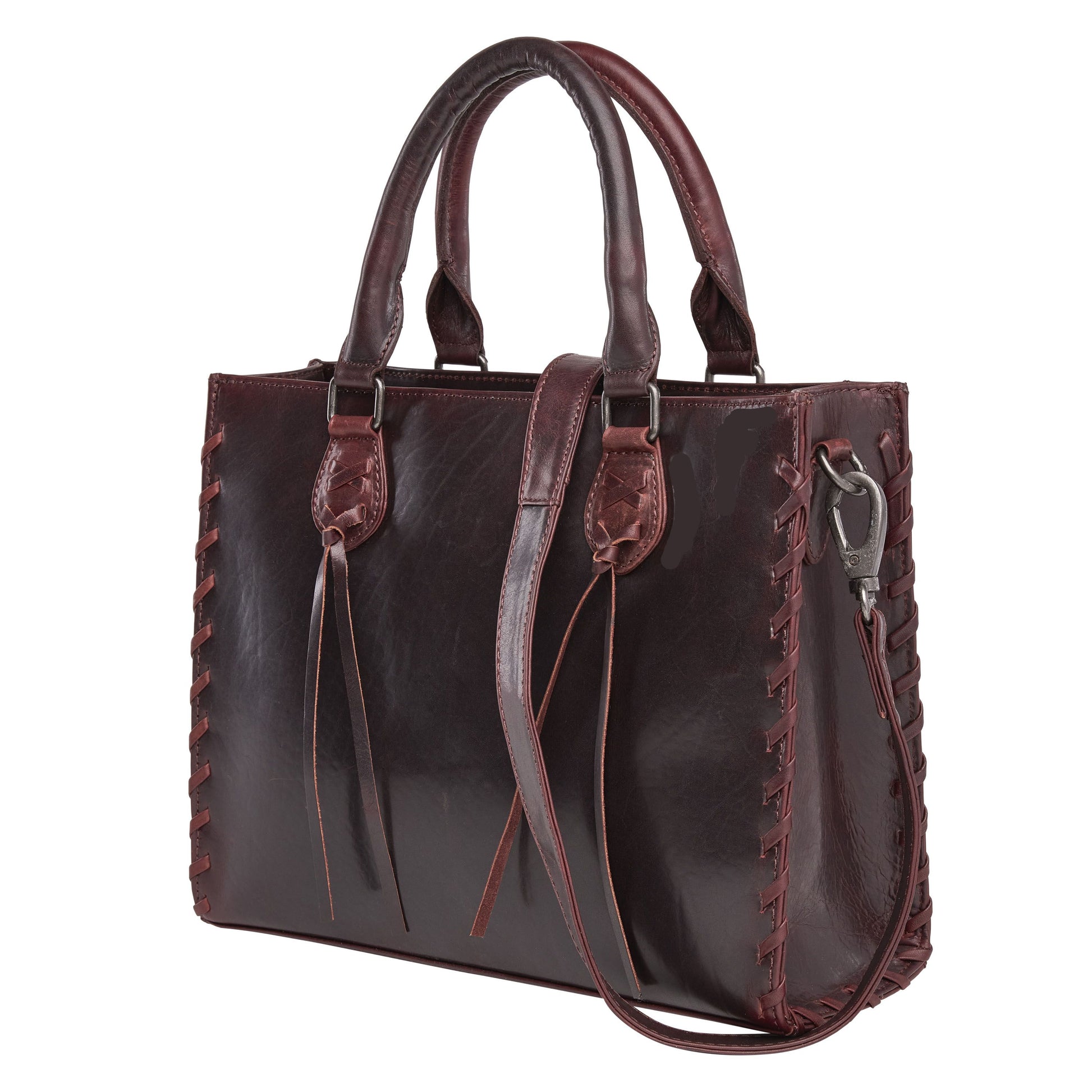 Emma Locking Leather Satchel