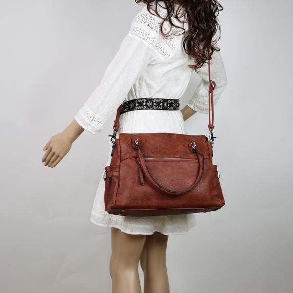 Western Style Cross Wings Women Concealed Carry Purse Trifold Wallet Set  Black | eBay