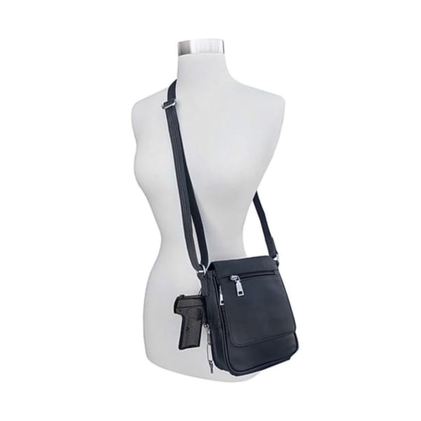 Large Classic Flap Over Leather Concealed Carry Crossbody - Hiding Hilda, LLC