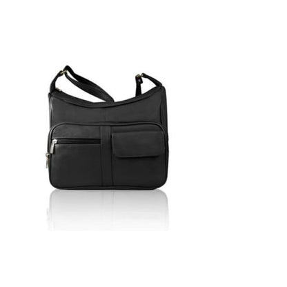 Multi Pocket Leather Shoulder/Crossbody Bag by Roma - Hiding Hilda, LLC