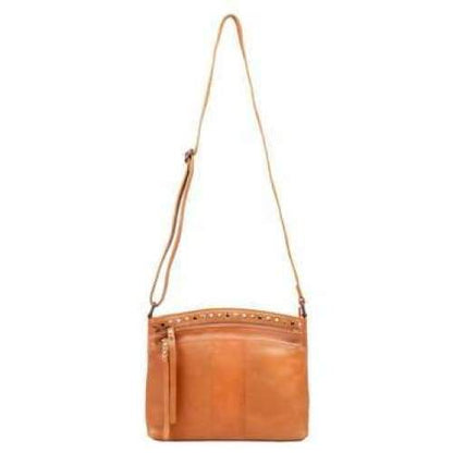 Brynn Arched Lockable Leather Concealed Carry Crossbody Purse by Lady Conceal - NEW! - Hiding Hilda, LLC