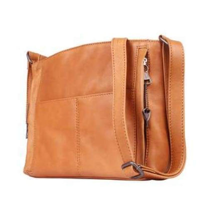 Brynn Arched Lockable Leather Concealed Carry Crossbody Purse by Lady Conceal - NEW! - Hiding Hilda, LLC