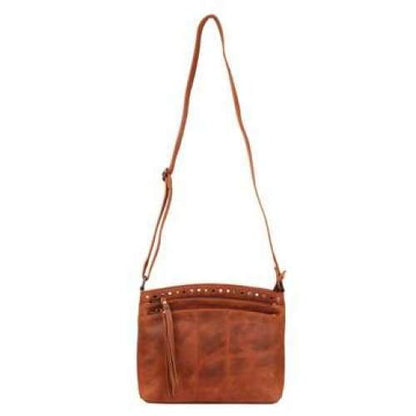 Brynn Arched Lockable Leather Concealed Carry Crossbody Purse by Lady Conceal - NEW! - Hiding Hilda, LLC