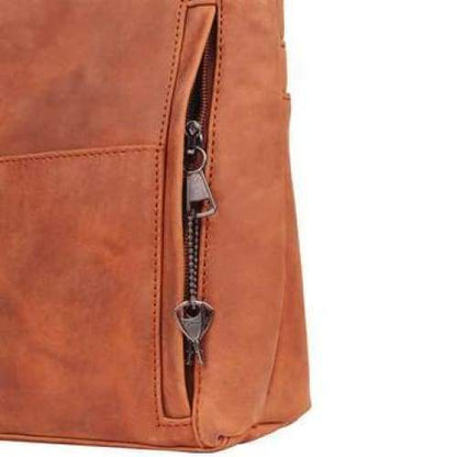 Brynn Arched Lockable Leather Concealed Carry Crossbody Purse by Lady Conceal - NEW! - Hiding Hilda, LLC