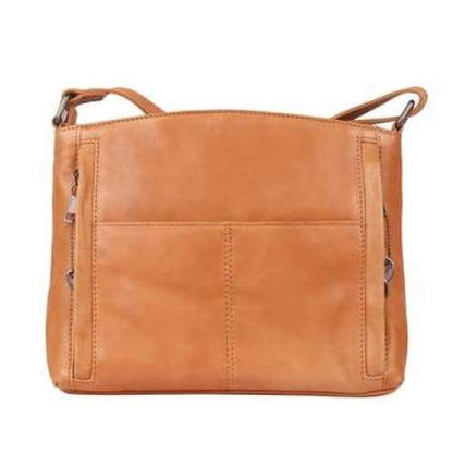 Brynn Arched Lockable Leather Concealed Carry Crossbody Purse by Lady Conceal - NEW! - Hiding Hilda, LLC