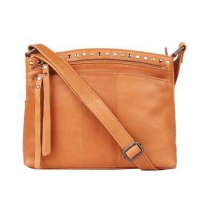 Brynn Arched Lockable Leather Concealed Carry Crossbody Purse by Lady Conceal - NEW! - Hiding Hilda, LLC