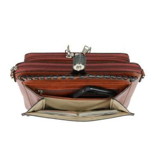 Evelyn Concealed Carry Leather Crossbody Organizer - Hiding Hilda, LLC