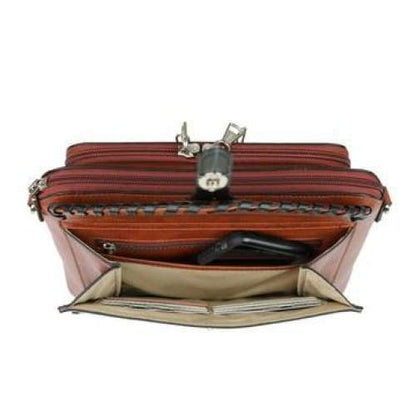 Evelyn Concealed Carry Leather Crossbody Organizer - Hiding Hilda, LLC