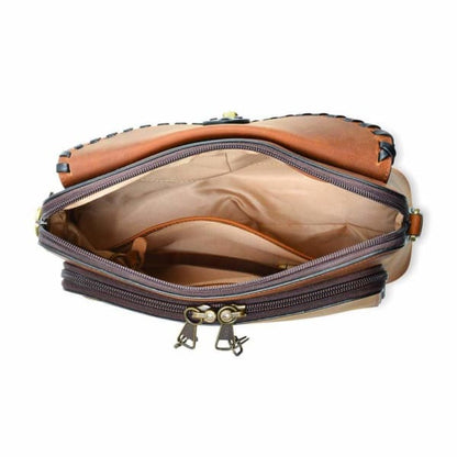 New Evelyn Lockable Concealed Carry Leather Crossbody Organizer - Crossbody