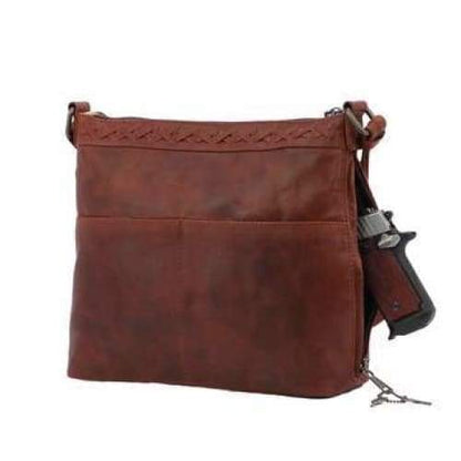 Lady Conceal NEW Faith Leather Lockable Concealed Carry Crossbody Purse - Back in Stock - Hiding Hilda, LLC