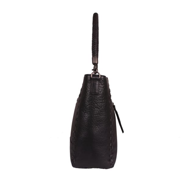 Boyy Shoulder & Hobo Bags  Womens Buckle Flap Case In Black Leather Black  ~ Kaverisales