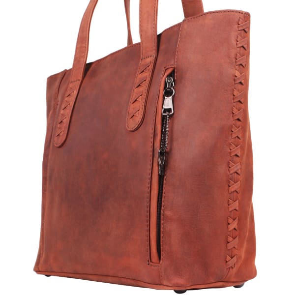 New Norah Laced Concealed Carry Roomy Leather Tote by Lady Conceal - Tote