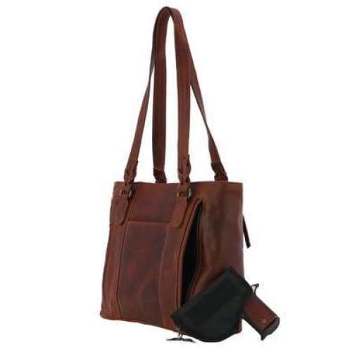 Peyton Leather Carry Concealed Lockable Tote – Hiding Hilda, LLC
