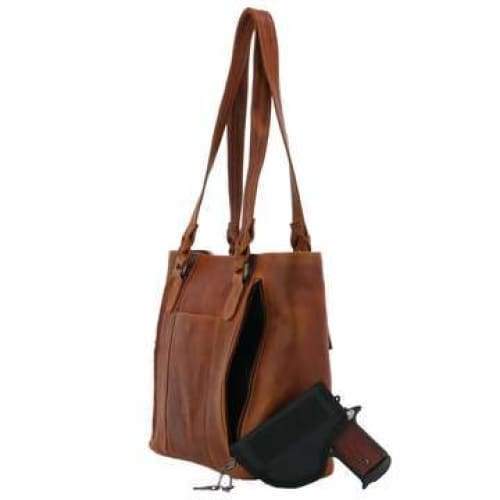 Lady Conceal New Peyton Leather Conceal Carry Lockable Tote - Hiding Hilda, LLC