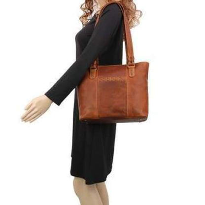 Lady Conceal New Peyton Leather Conceal Carry Lockable Tote - Hiding Hilda, LLC