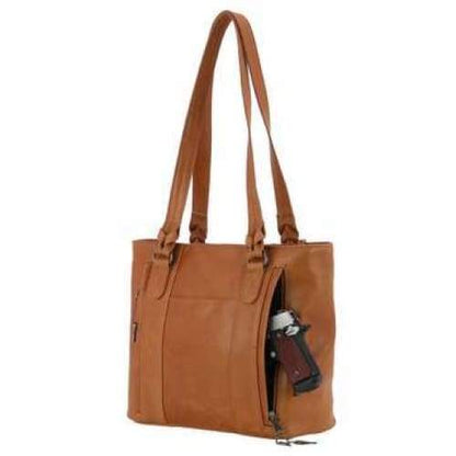 Lady Conceal New Peyton Leather Conceal Carry Lockable Tote - Hiding Hilda, LLC