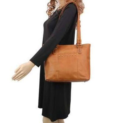 Lady Conceal New Peyton Leather Conceal Carry Lockable Tote - Hiding Hilda, LLC