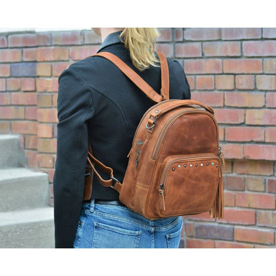 Sawyer Lockable Leather Conceal Carry Backpack Hiding Hilda, LLC