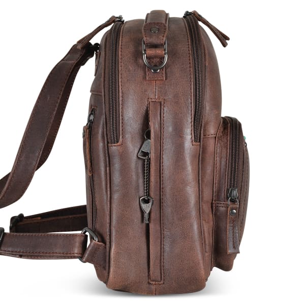 NEW Sawyer Lockable Leather Conceal Carry Backpack - Backpack