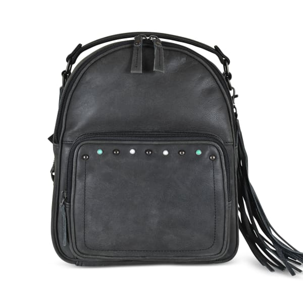 NEW Sawyer Lockable Leather Conceal Carry Backpack - Charcoal Black - Backpack