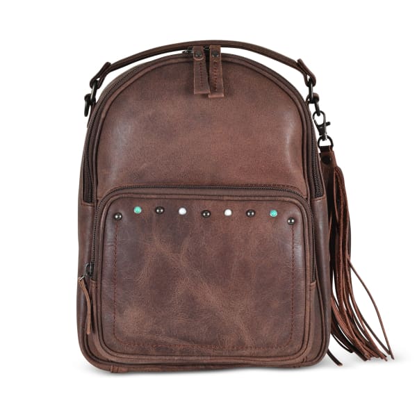 NEW Sawyer Lockable Leather Conceal Carry Backpack - Mahogany - Backpack