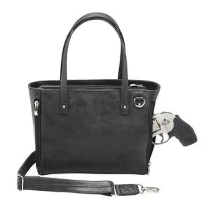 NEW Washable Traditional Leather Tote with Built-In Wallet - Tote