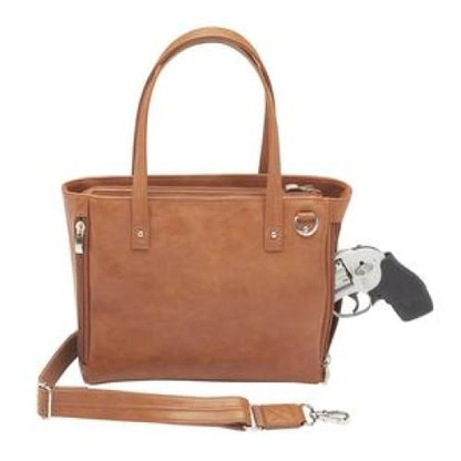 NEW Washable Traditional Leather Tote with Built-In Wallet - Tote