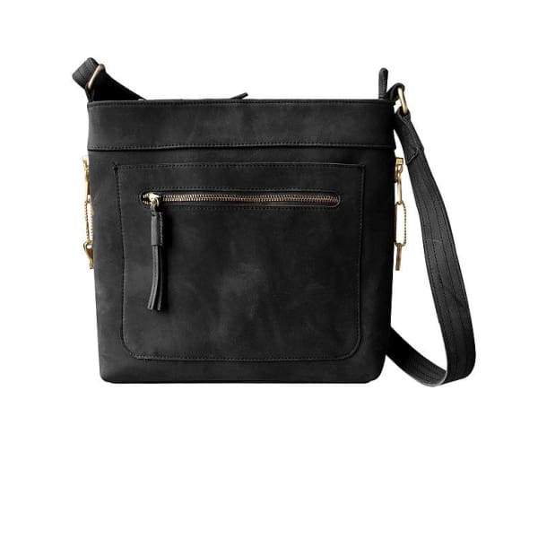 Roma Leather Crazy Horse Leather Lockable Crossbody Purse – Hiding ...