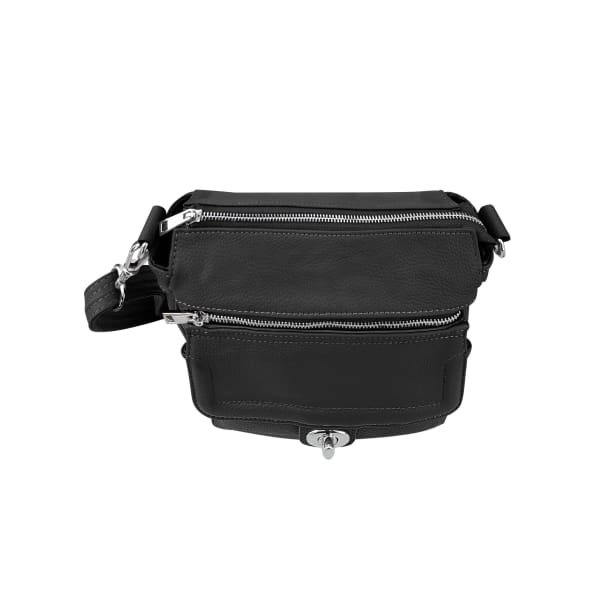 Roma Leather Square Zipper Front Pocket Lockable CCW Crossbody Purse - Hiding Hilda, LLC