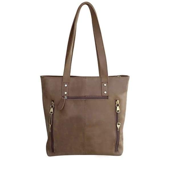 Soft Genuine Leather Conceal Carry Lockable Tote - by Roma Leather - Hiding Hilda, LLC