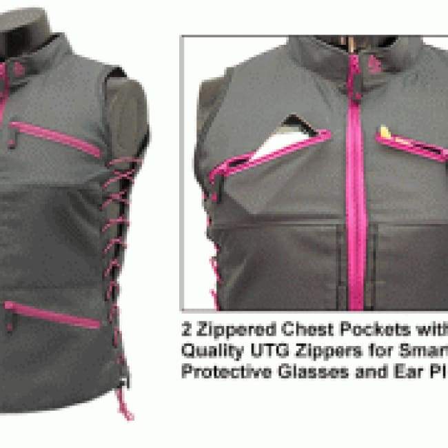 UTG - Female Huntress Vest - Gray and Pink - Hiding Hilda, LLC
